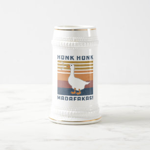 Funny Goose Honk Honk Madafakas Retro Vintage Duck Bierpul