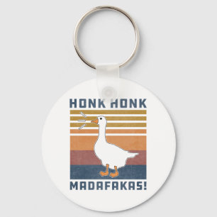 Funny Goose Honk Honk Madafakas Retro Vintage Duck Sleutelhanger