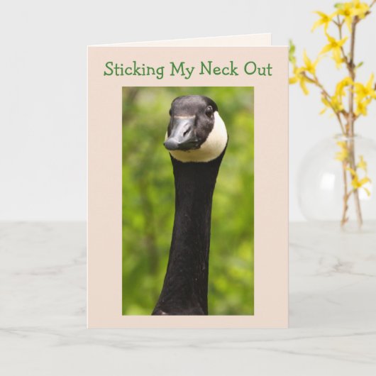Funny Goose Joke Birthday Kaart (Gele Bloem)