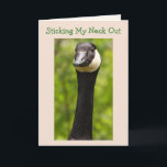Funny Goose Joke Birthday Kaart<br><div class="desc">Kute foto van een Canada Goose tegen een lichtgroene achtergrond. Binnen is er een foto van een gosling om aan de verjaardagsviering toe te voegen. Pas de berichten aan en maak je eigen leuke groet. Foto's ©Christine Greenspan</div>