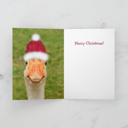 Funny Goose Kerstmis Feestdagen Kaart (Binnen)