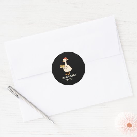 Funny Goose Pregnancy Pregnant Announcement To Hus Ronde Sticker (Envelop)
