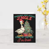 Funny Goose Probably Gonna Jingle Some Of The Way  Kaart (Gele Bloem)