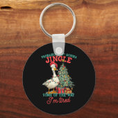 Funny Goose Probably Gonna Jingle Some Of The Way Sleutelhanger (Voorkant)