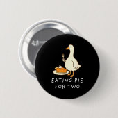 Funny Goose Thanksgiving Couples Pregnancy Announc Ronde Button 5,7 Cm (Voorkant /achterkant)