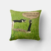 Funny Goose - Where Is My Coffee Kussen (Achterkant)