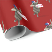 Funny GOP Elephant Cadeaupapier (Rol Hoek)