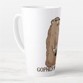 Funny Gopher Broke Latte Mok (Linkerhoek)