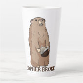Funny Gopher Broke Latte Mok (Voorkant)