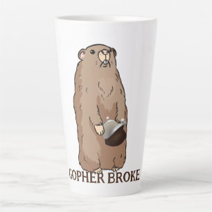 Funny Gopher Broke Latte Mok