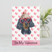 Funny Gordon Setter, ik wil jullie Valentijnsdag g Feestdagenkaart (Staand voorkant)