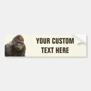 Funny Gorilla aangepaste bumpersticker