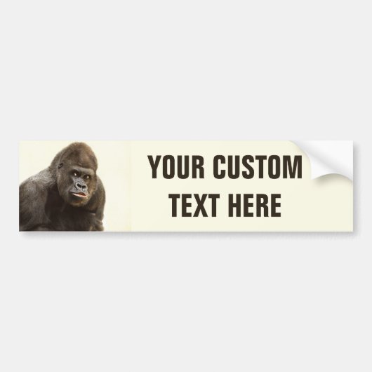 Funny Gorilla aangepaste bumpersticker (Voorkant)