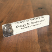 Funny Gorilla aangepaste bureau naam bord Naambordje (Zijkant)