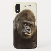 Funny Gorilla aangepaste monogram-telefoongevallen Case-Mate iPhone Case (Achterkant)