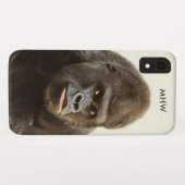 Funny Gorilla aangepaste monogram-telefoongevallen Case-Mate iPhone Case (Achterkant (horizontaal))