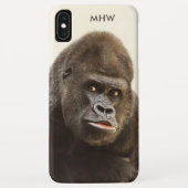 Funny Gorilla aangepaste monogram-telefoongevallen Case-Mate iPhone Case (Achterkant)