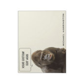 Funny Gorilla aangepaste naam notitieblokken (Linkerzijde)