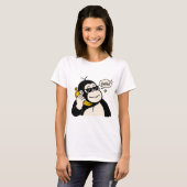 Funny Gorilla Banaan Telefoon Dames T-Shirt (Voorkant volledig)