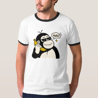 Funny Gorilla Banaan Telefoon T-Shirt