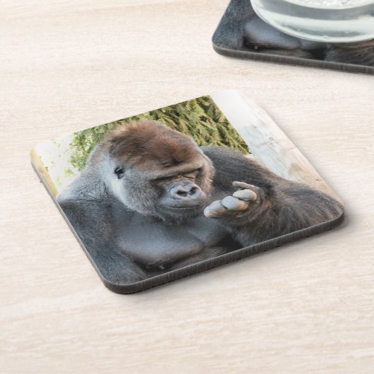 FUNNY GORILLA BIER ONDERZETTER (Linkerzijde)