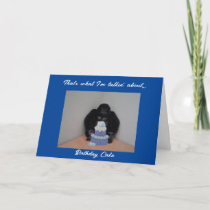 Funny Gorilla Birthday Cake Card Kaart
