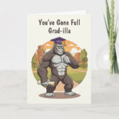 Funny Gorilla Graduation Card Kaart (Voorkant)