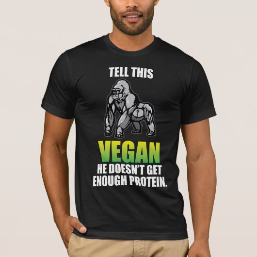 Funny Gorilla Lifestyle Vegan Quotes T-shirt (Voorkant)