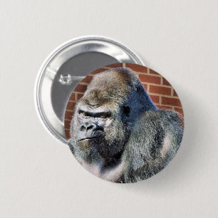 FUNNY GORILLA RONDE BUTTON 5,7 CM