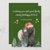 Funny Gorilla Santa Merry Christmas Holiday Kaart (Voorkant / Achterkant)
