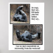 Funny Gorilla, te veel Poster van Weekend Party (Voorkant)