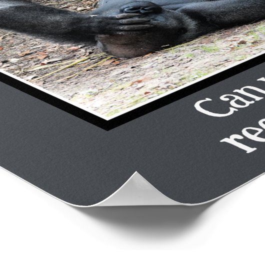 Funny Gorilla, te veel Poster van Weekend Party (Hoek)