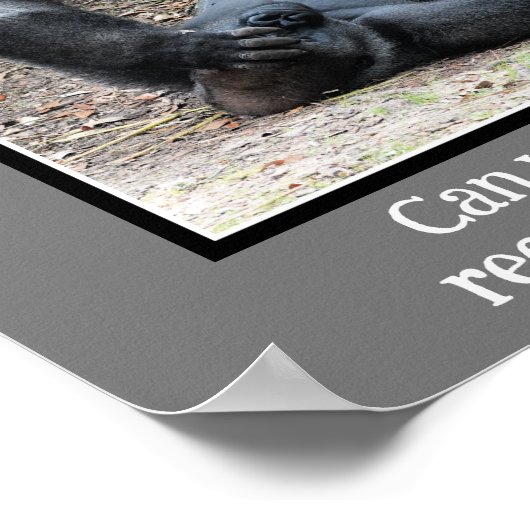 Funny Gorilla, te veel Weekend Party Poster (Hoek)