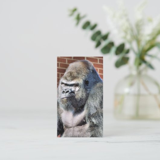 FUNNY GORILLA VISITEKAARTJE (Staand voorkant)