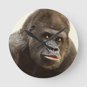 Funny Gorilla-wandklok Ronde Klok