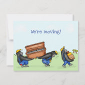 Funny gorillas nieuwe home change of address card (Voorkant)
