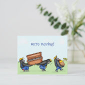 Funny gorillas nieuwe home change of address card (Staand voorkant)