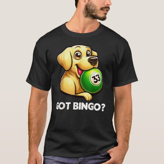 Funny Got Bingo Cute Dog Bingo Night T-shirt (Voorkant)