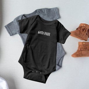 Funny Gothic Babe Typography Baby Bodysuit