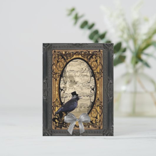 Funny  Gothic bruiloft Briefkaart (Staand voorkant)