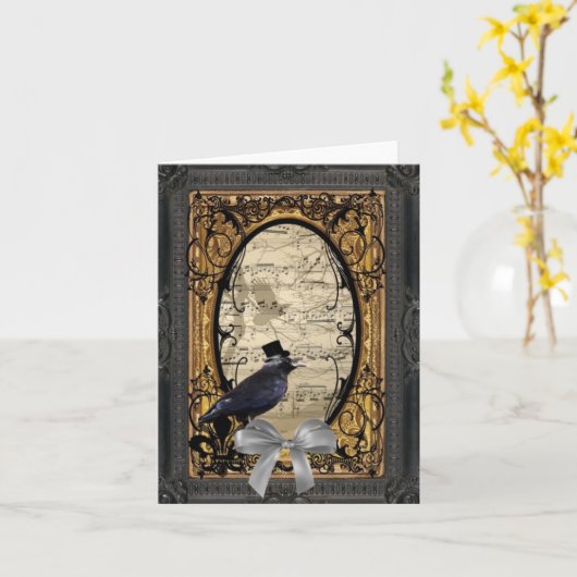 Funny  Gothic bruiloft Kaart (Gele Bloem)