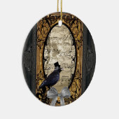 Funny  Gothic bruiloft Keramisch Ornament (Rechts)