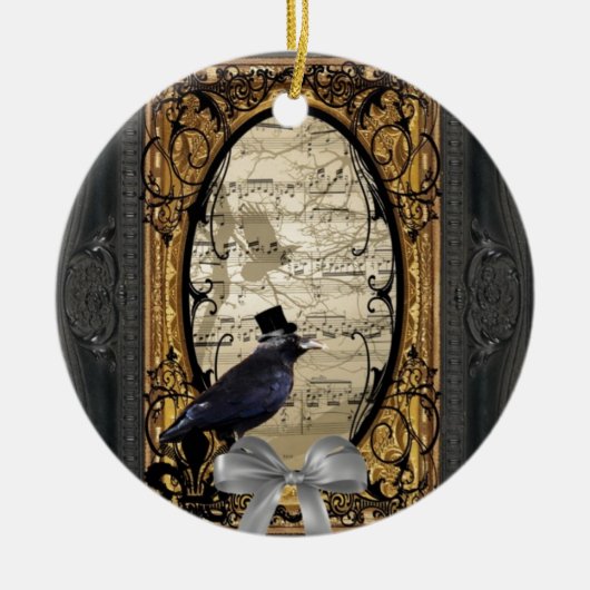 Funny  Gothic bruiloft Keramisch Ornament (Voorkant)