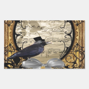 Funny  Gothic bruiloft Rechthoekige Sticker