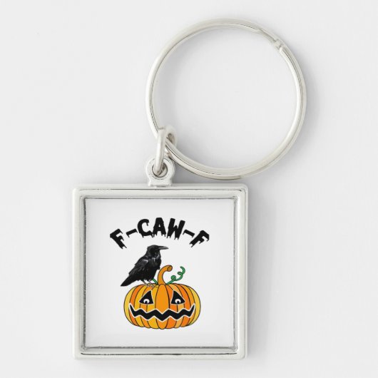 Funny Gothic Crow Humor F-Caw-F Essential Sleutelhanger (Voorkant)