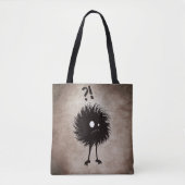 Funny Gothic Evil Character Halloween Tote Bag (Voorkant)