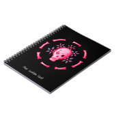 Funny Gothic Skull Black Pink Notitieboek (Linkerzijde)