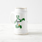 Funny gothic skull Irish St Patrick's day Bierpul (Voorkant links)