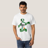 Funny gothic skull Irish St Patrick's day T-shirt (Voorkant volledig)