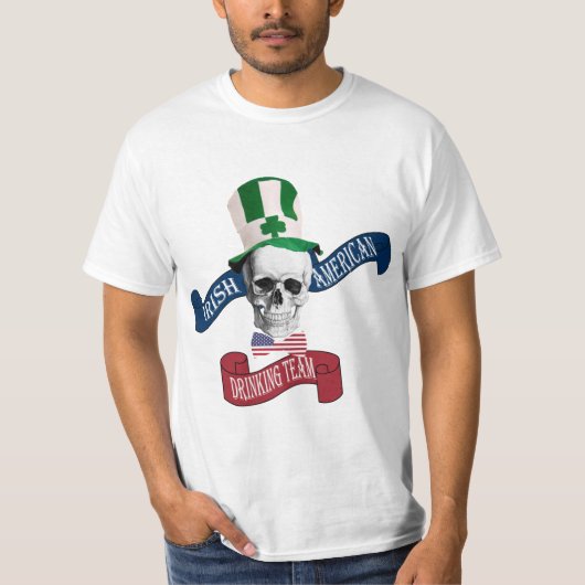 Funny gothic skull Irish St Patrick's day T-shirt (Voorkant)